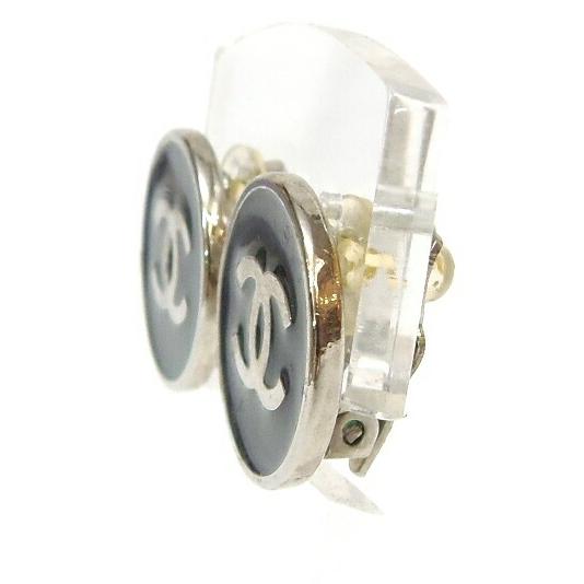 CHANEL（シャネル） イヤリング ココマーク 04V 黒×シルバー 【中古