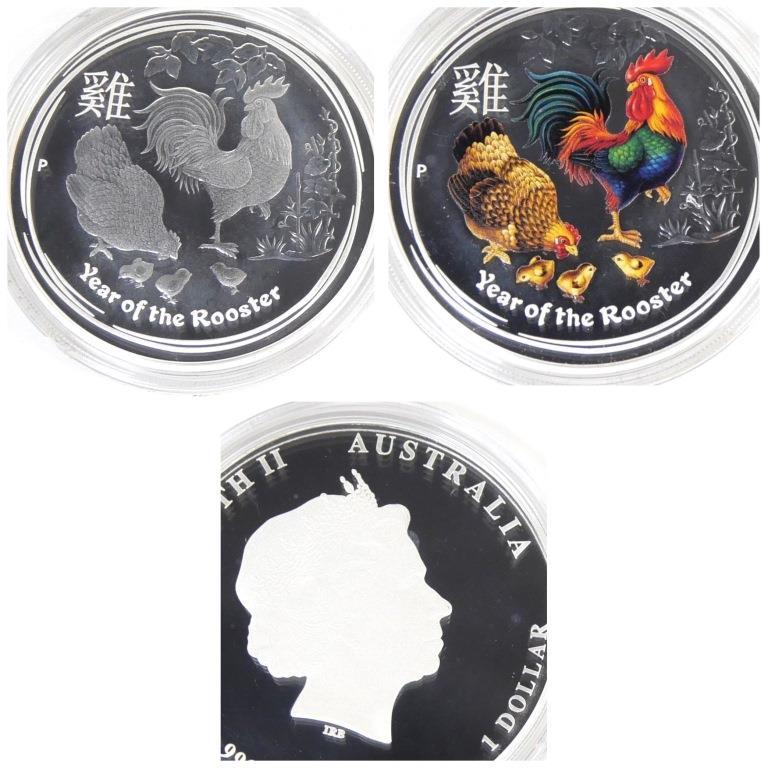 パースミント オーストラリア 干支 鶏 銀貨 酉 2017年 4枚セット