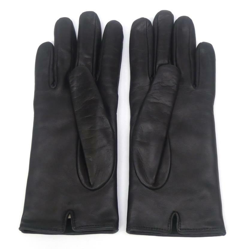 GUCCI（グッチ） レザーグローブ 手袋 GGロゴ 黒(66442) : 堀田商事