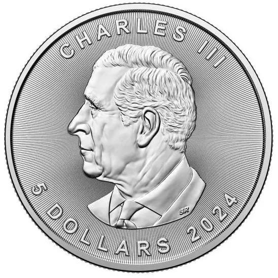 2024年】メイプルリーフ銀貨 1oz 5枚セット クリアケース入り メープル