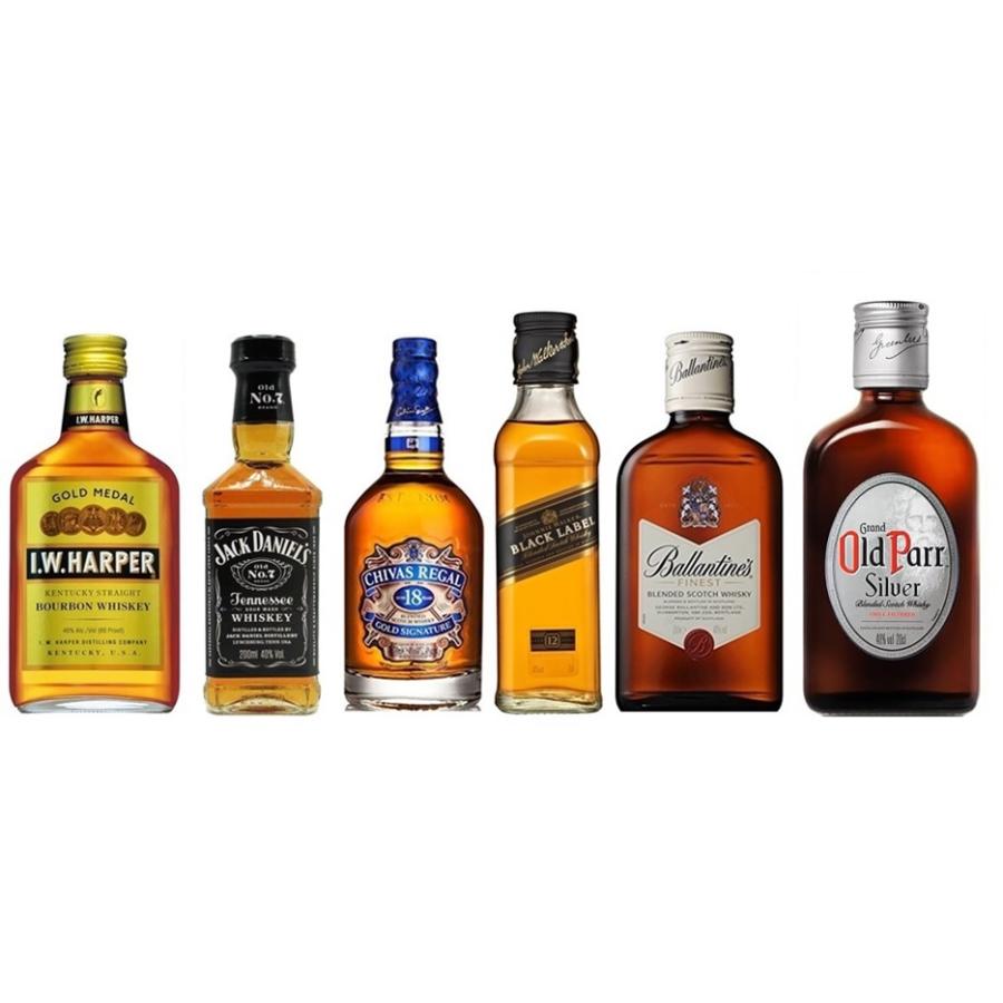 輸入ウイスキー ベビーボトル 飲み比べ6本セット 200ml : 蔵の街栃木の