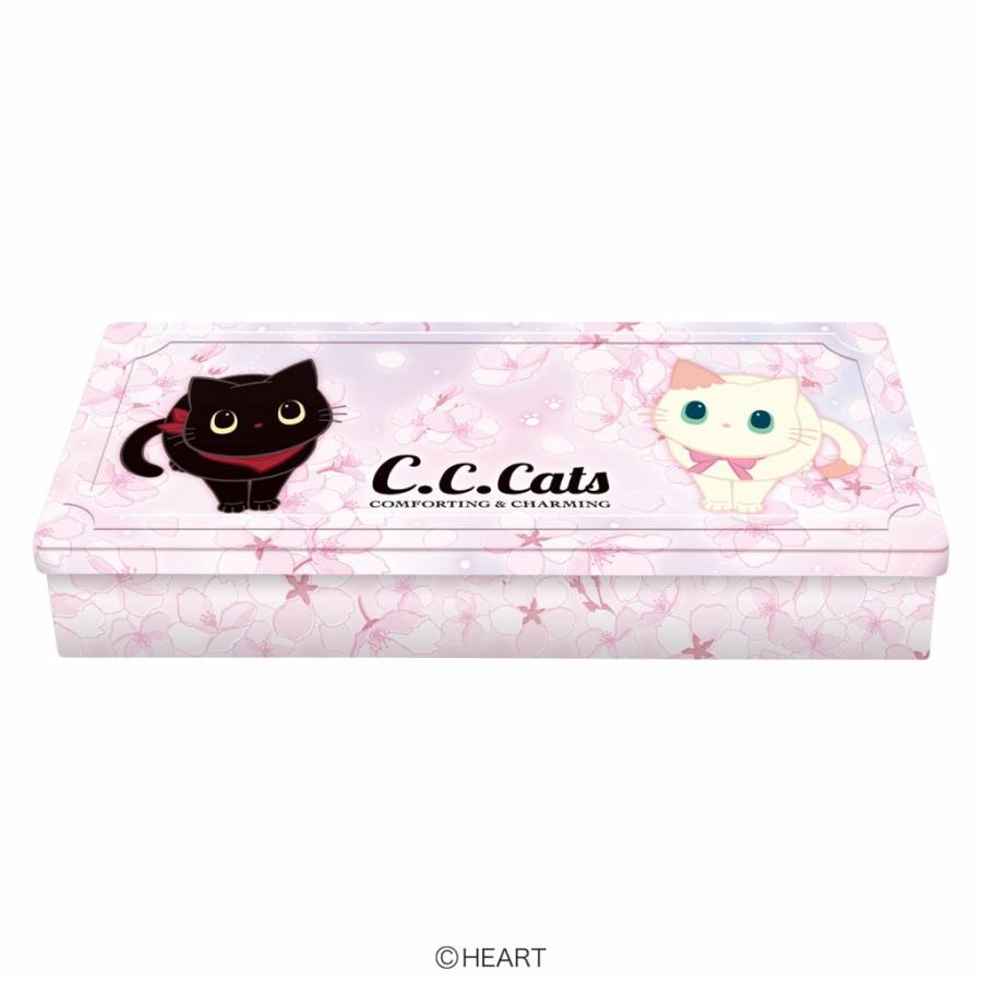 紙袋付】 C.C.キャッツレクタングルチョコ缶 ホワイトデー