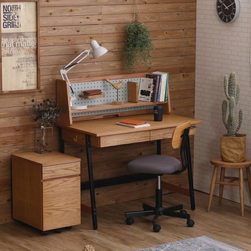 正規品 デスク キッズ用家具 学習机 リビング学習 上置き ワゴン 有孔