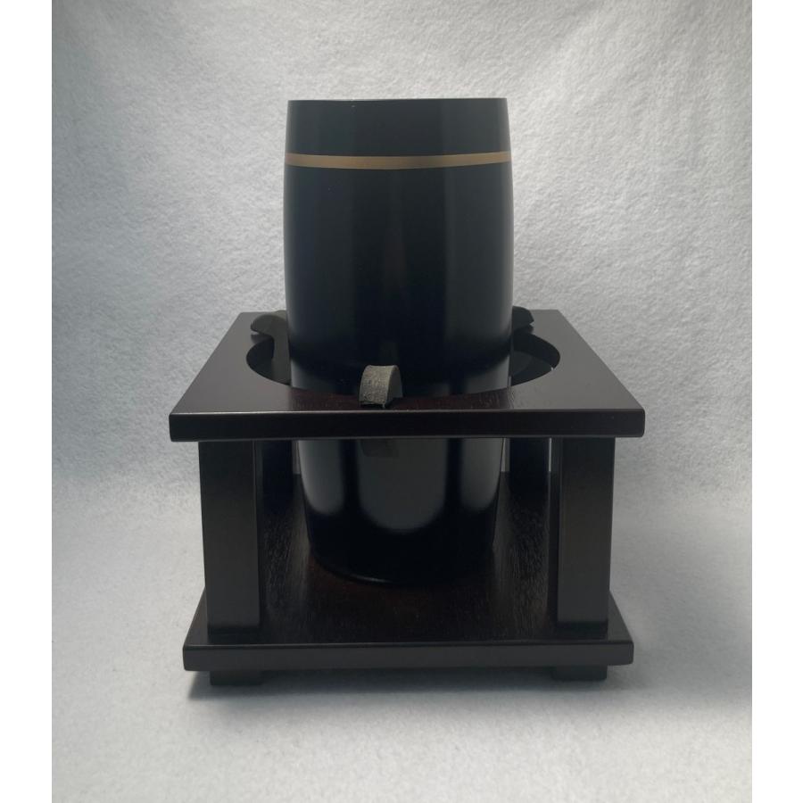 花瓶台 黒檀色 中 幅20cm 花瓶の台 花台 倒れにくい 敷台 耐震