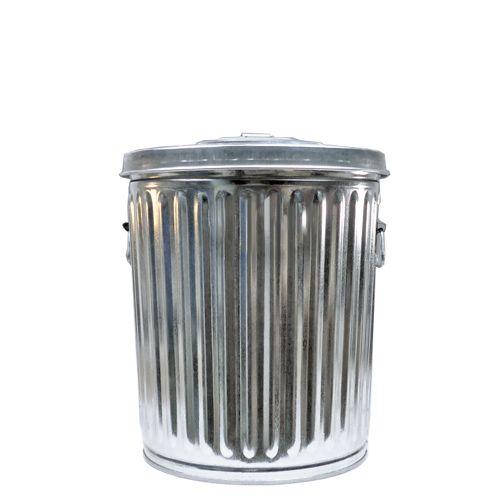 ゴミ箱 ブリキ缶 ふた付き 蓋 / メッキゴミ箱 SS 約38L ブリキ バケツ