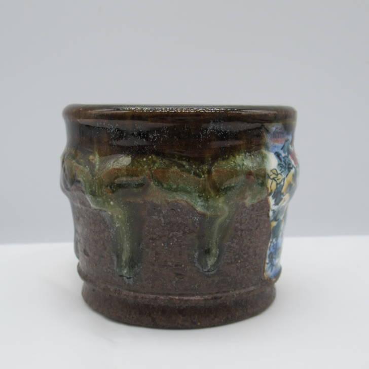 018.【陶翠】 創業 八十周年 記念鉢/木箱付き/3点セット 018.【陶翠