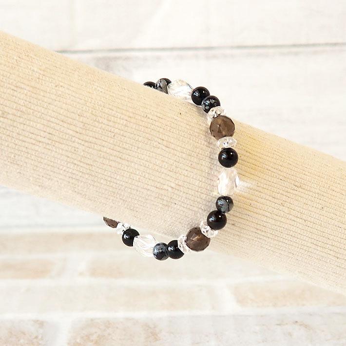 パワーストーン ブレスレット レディース モリオン オニキス