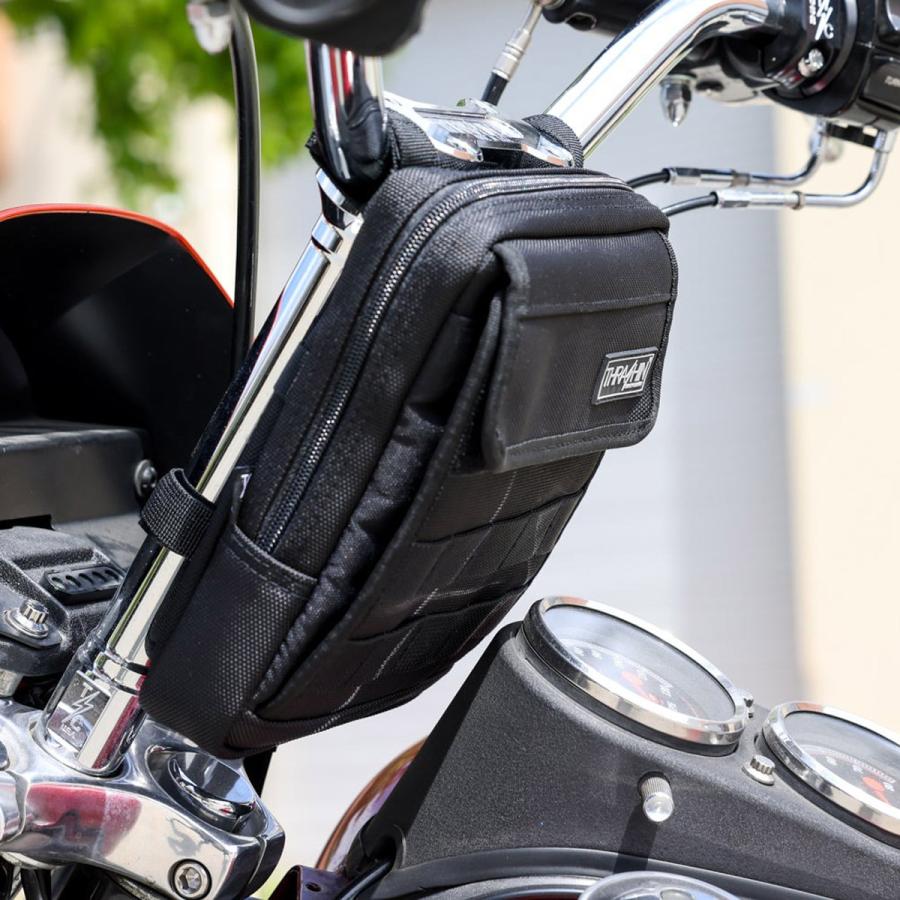 ハーレー ハンドルバーバッグ スリム (ブラック) Thrashin Supply