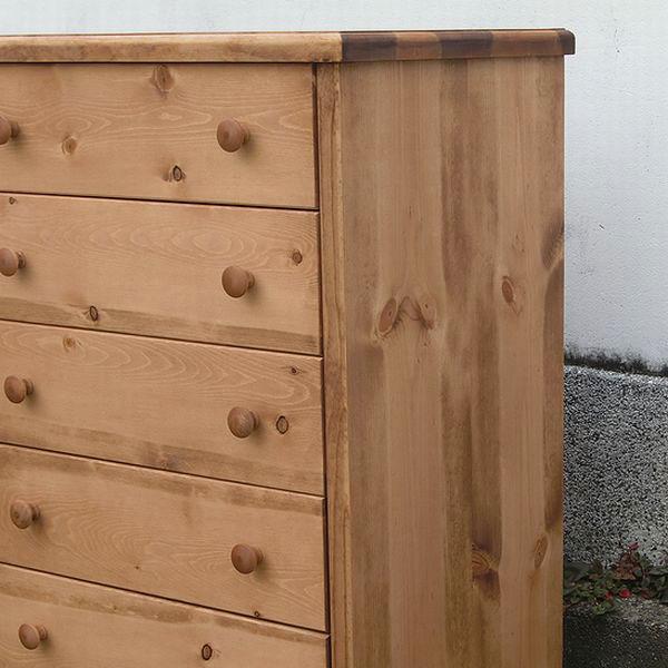 ☆送料無料☆サイズ変更可能☆木製5段引き出し③無垢材クローゼット