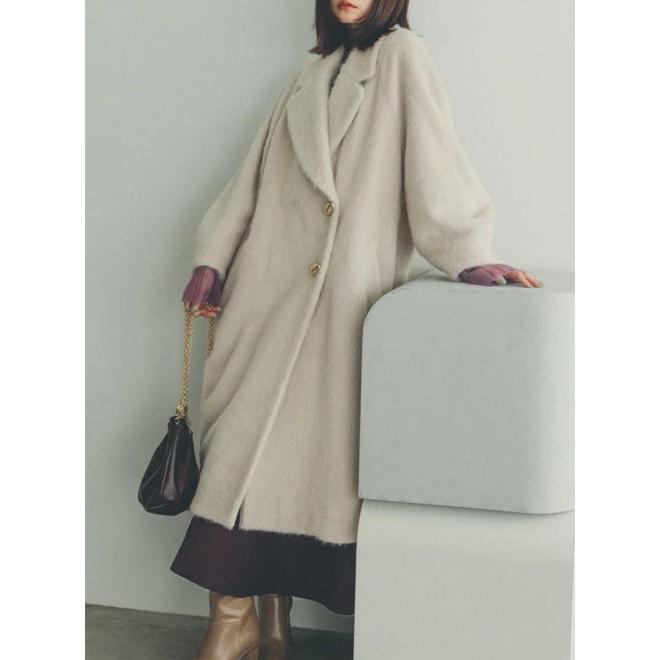 SNIDEL（スナイデル） (12%OFF) シャギーロングコート 24秋冬