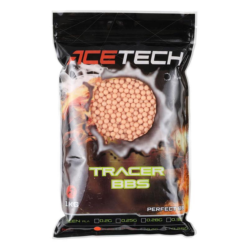 ACETECH プラトレーサーBB弾 (レッド) 0.20g/1kg(5000発) : ミリタリー