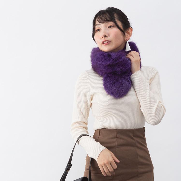 マフラー 日本製 SAGA サガ フォックス ファー リアルファー 秋 冬