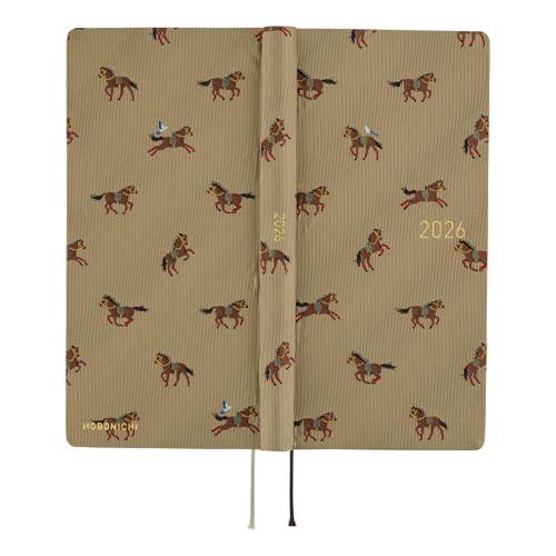 ほぼ日手帳 2026 weeks MEGA 英語版 タイ&チーフ/駆ける馬 1月始まり