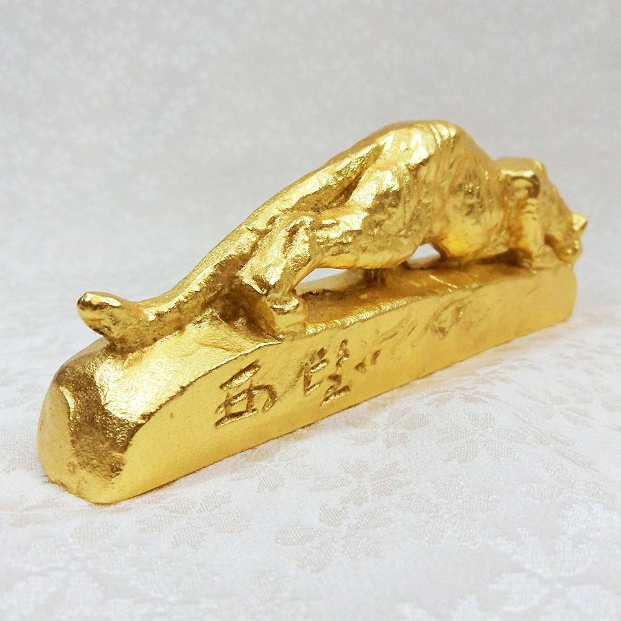 虎視眈々｜北村西望：原型制作｜銀製金メッキ仕上げ 文鎮・ペーパー