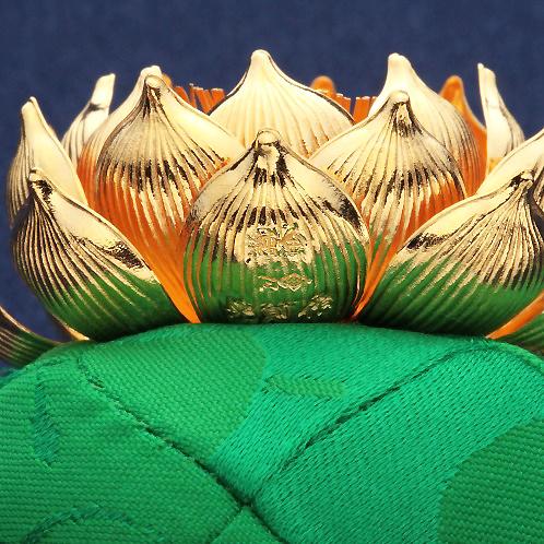 美品✨光則 純銀製仏花 蓮飾り（ピンク）1.7号 仏具 おりん 純金仕立て