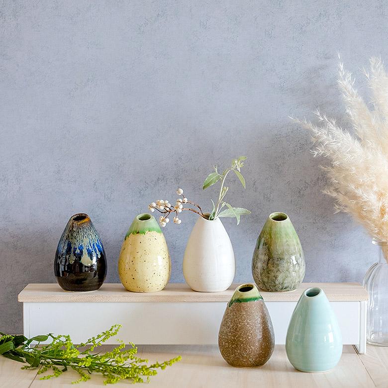 陶器の花瓶◇手びねり 焼き物 ハンドメイド 陶器 花瓶 手びねり】陶芸