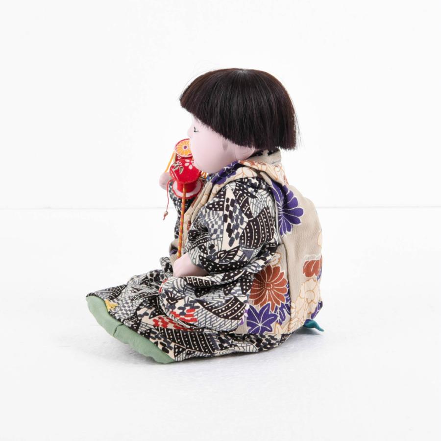 市松人形 おさな人形 男の子(小) でんでん太鼓付き 松乾斎東光作