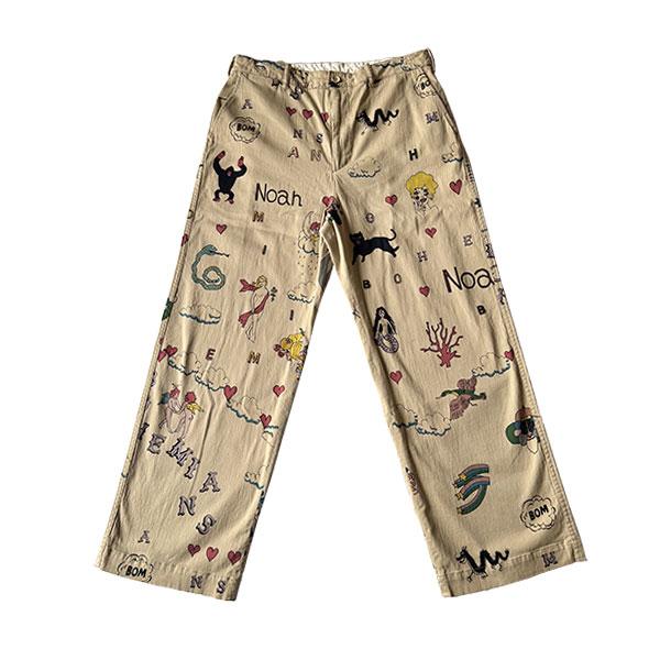 BOHEMIANS（ボヘミアンズ） NOAH ST WORK PANTS BEIGE ノア柄 ワーク