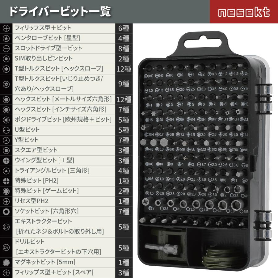 nesekt（ネセクト） 精密ドライバーセット アルミグリップハンドル仕様