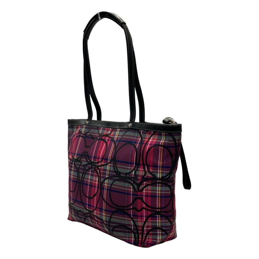 コーチ トートバッグ チェック柄 シグネチャー F15229 レディース