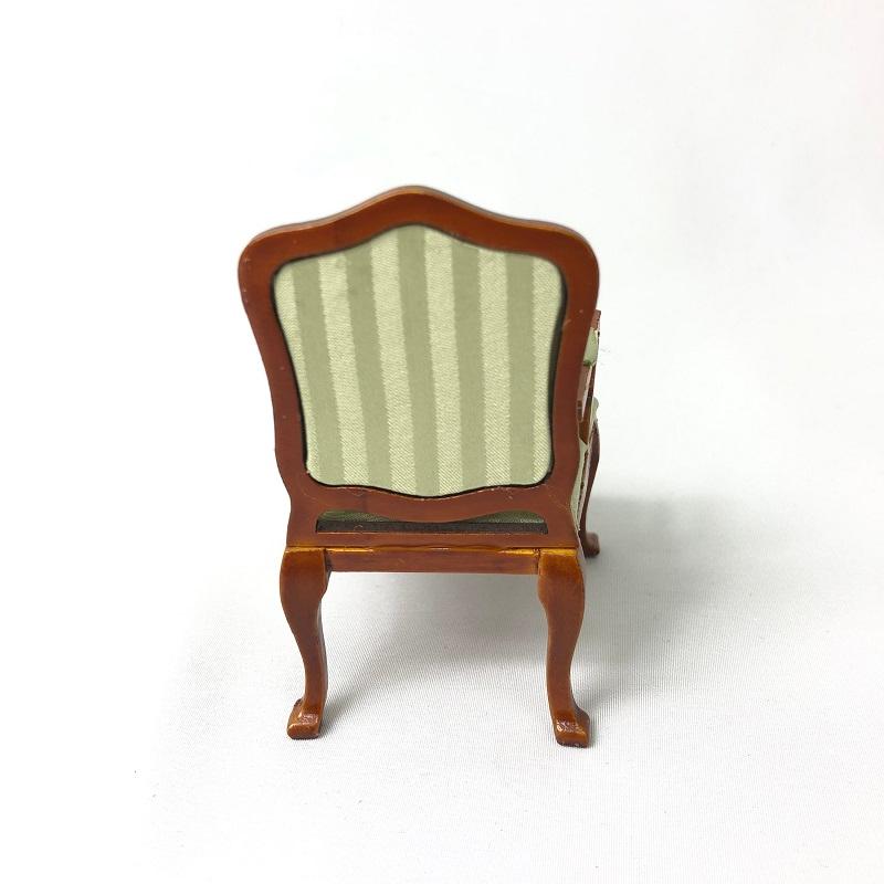 送料無料 木製 サテン張り 椅子 いす ドールハウス ミニチュア