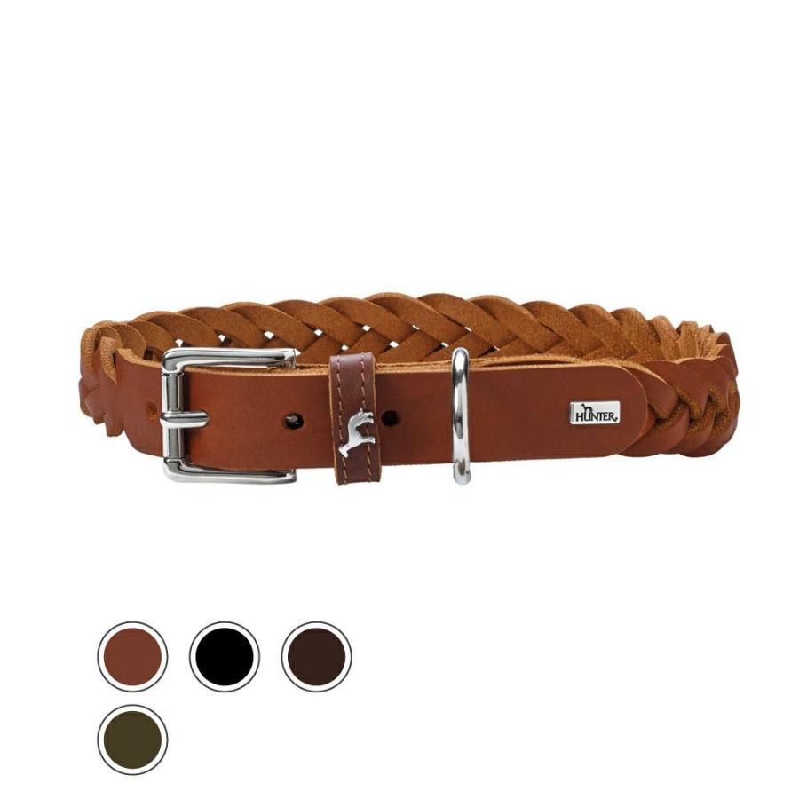 新品！HUNTER ハンター ドイツ製 ドッグチョーカー 犬用 レザー首輪