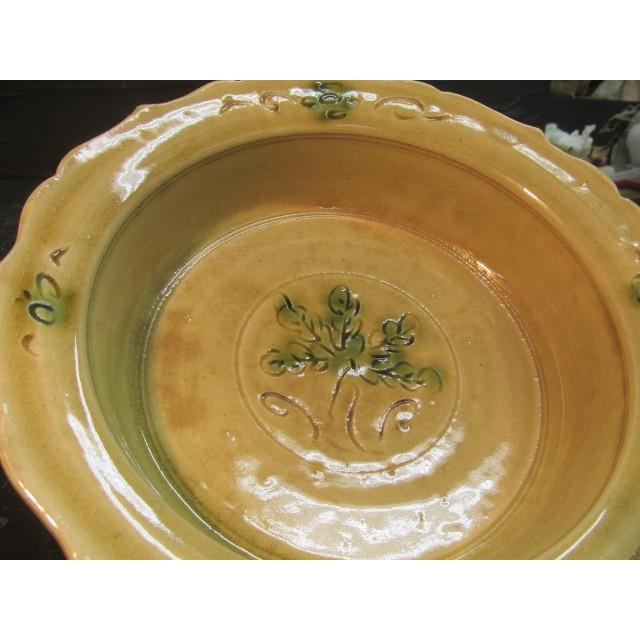 水野健二 黄瀬戸 輪花銅羅鉢 菓子鉢 盛器 共箱 陶芸 陶器 作家 未使用