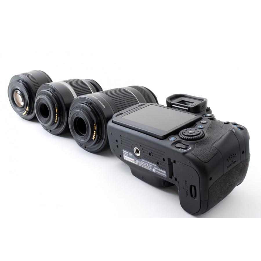 EOS キヤノン デジタル一眼レフカメラ CANON 80D トリプルレンズ 中古