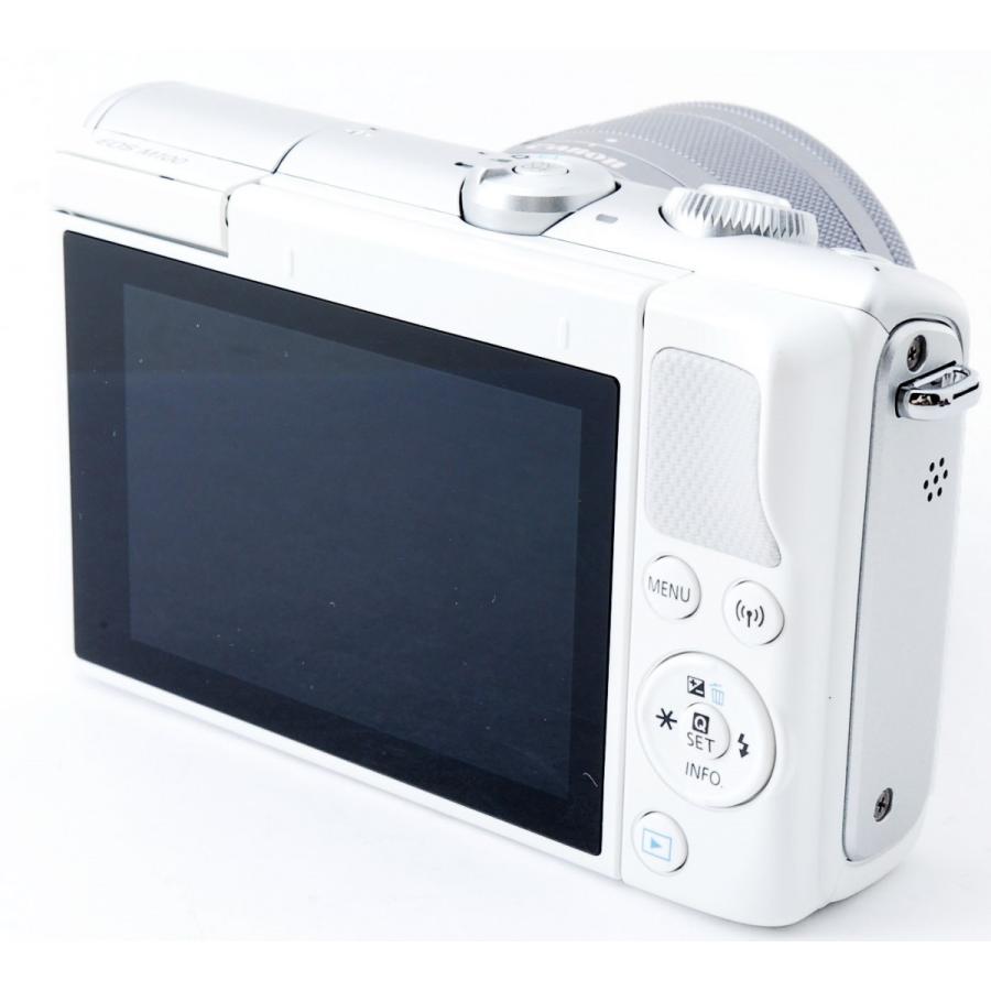 EOS キヤノン ミラーレス一眼 CANON M100 レンズキット ホワイト 中古