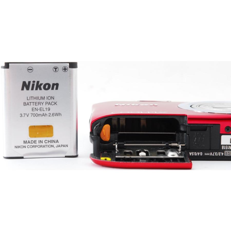 COOLPIX ニコン コンデジ Nikon A100 レッド 中古 新品SDカード付き