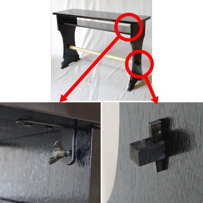 茶道具 立礼棚 喫架 表千家用 掻合塗り 中村宗悦作 組立式 柿合わせ 柿