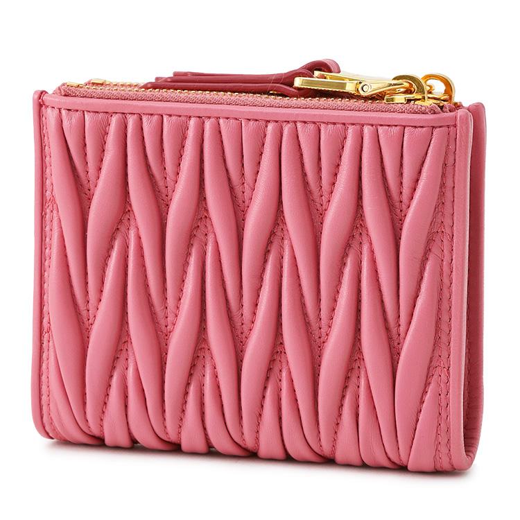 miu miu（ミュウミュウ） マテラッセレザー 二つ折り財布 5ML024-AFPP