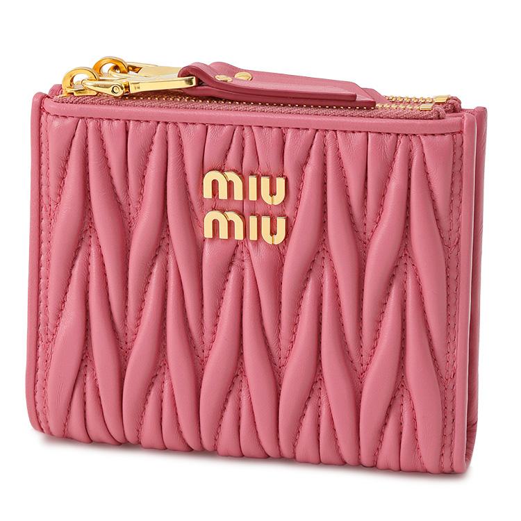 miu miu（ミュウミュウ） マテラッセレザー 二つ折り財布 5ML024-AFPP