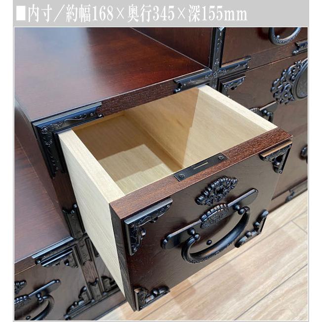 階段タンス 左下がり 階段箪笥 和風 階段ダンス 無垢 階段チェスト