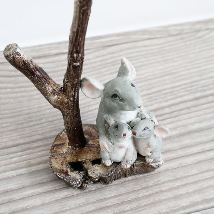 置物 玄関 おしゃれ インテリア ねずみ かわいい オブジェ レトロ