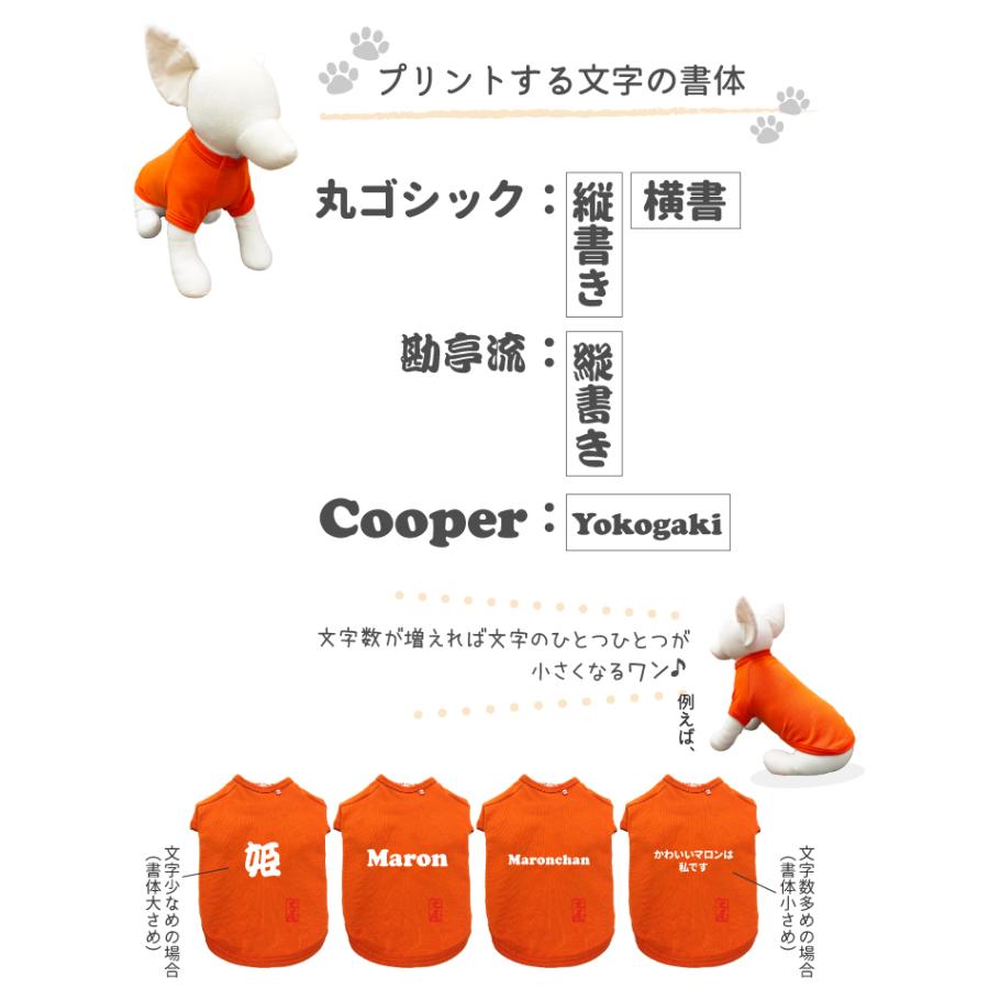 犬服（名入れ 自作 自由コメント Tシャツ Mサイズのみ オレンジ） 半裏