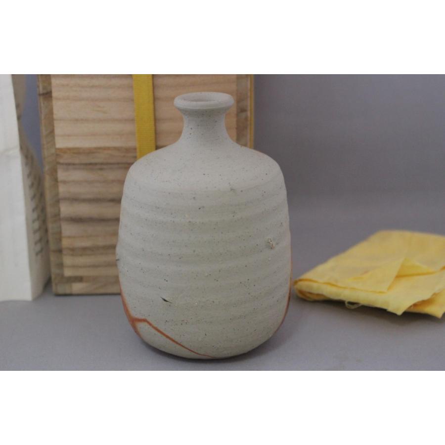 ◇ 人間国宝・山本陶秀先生 備前焼緋襷徳利 四方桟共箱 ◇ 【