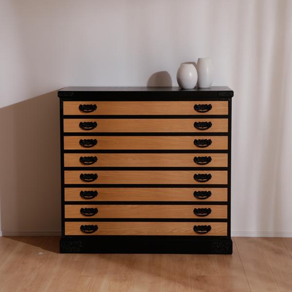 着物タンス おしゃれ チェスト 完成品 整理タンス 8段 引き出し 民芸