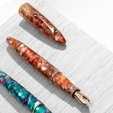 レオナルド フローレ アクアペトラ 万年筆 スチールニブ ローズ