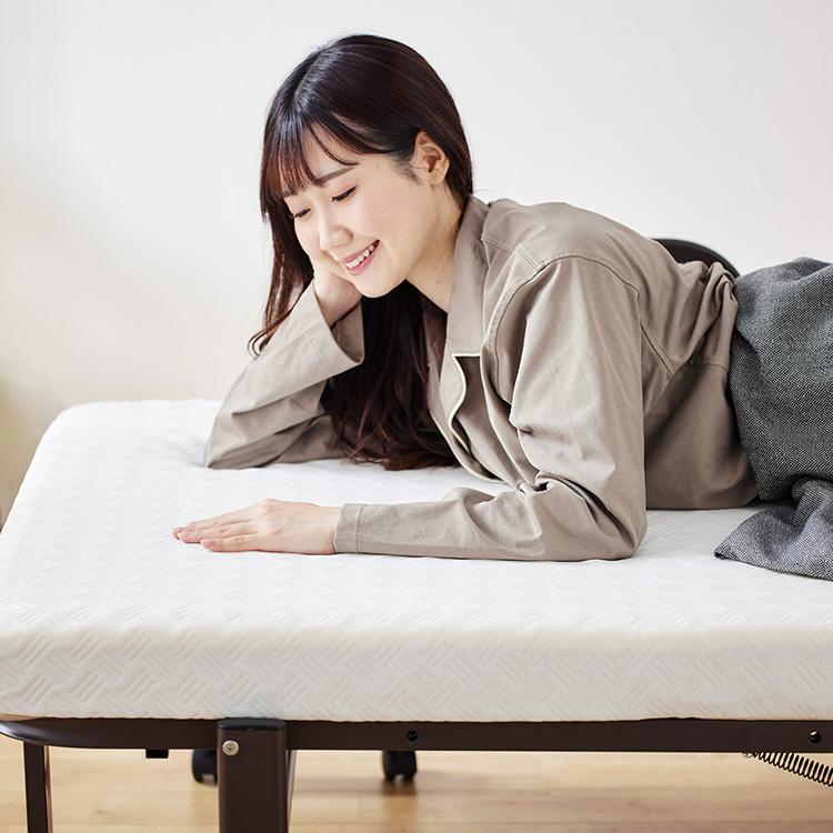 IRIS OHYAMA（アイリスオーヤマ） 折りたたみベッド 組立不要 シングル