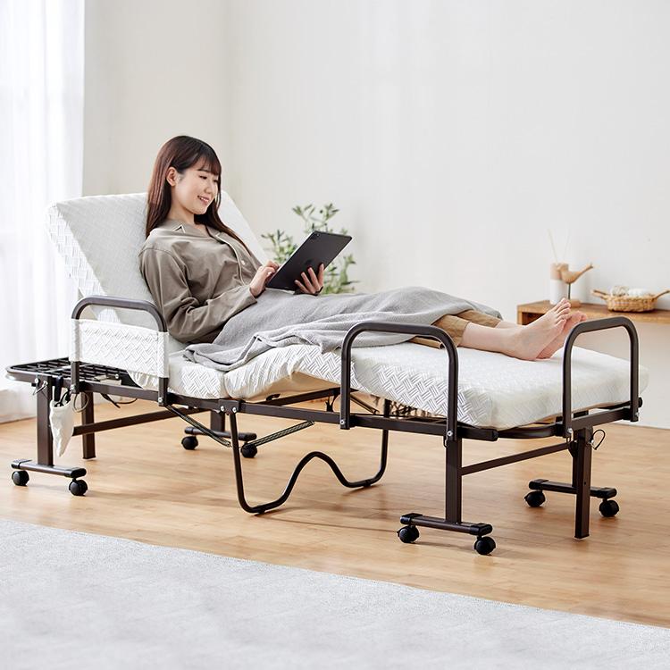 IRIS OHYAMA（アイリスオーヤマ） 折りたたみベッド 組立不要 シングル