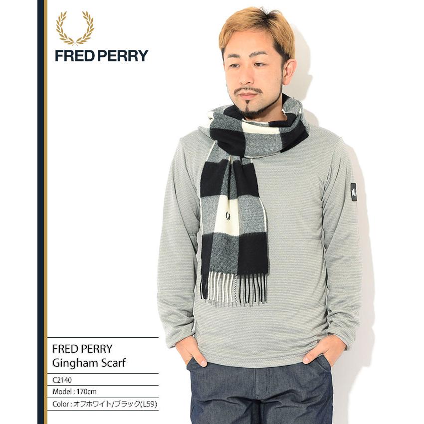 FRED PERRY（フレッドペリー） マフラー メンズ ギンガム スカーフ
