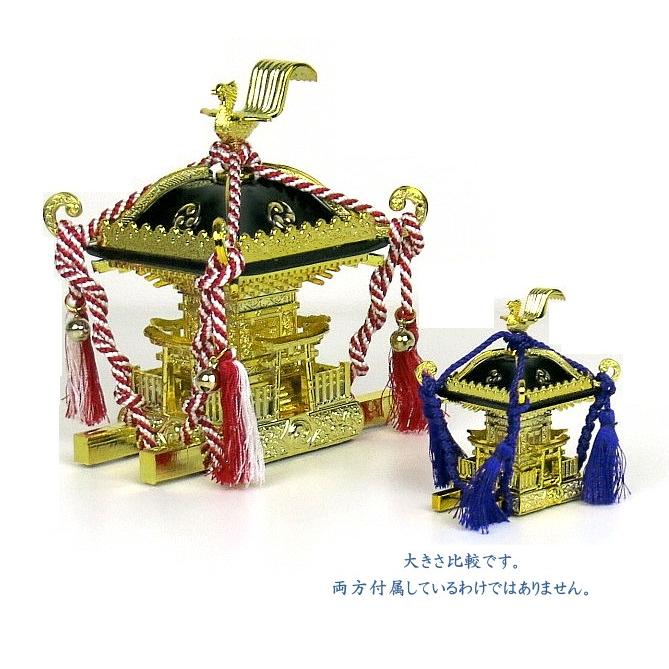 ミニお神輿（小）紫紐 神輿 置物 フィギュア お祭り 飾り 縁起物 模型