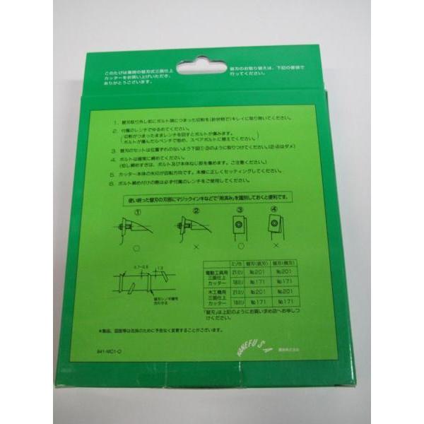 兼房 三面仕上カッター 替刃式 エース ミゾキリ用 120×21mm 替刃4枚