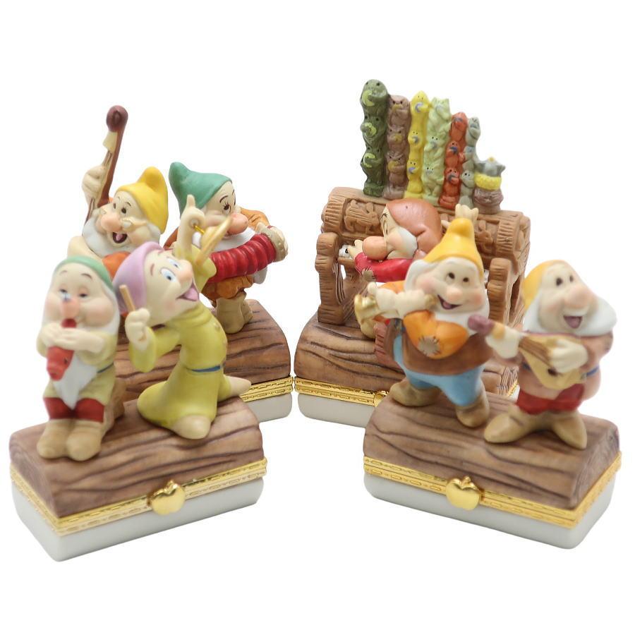 Disney（ディズニー） 7人の小人 白雪姫 陶器ヒンジボックス4点