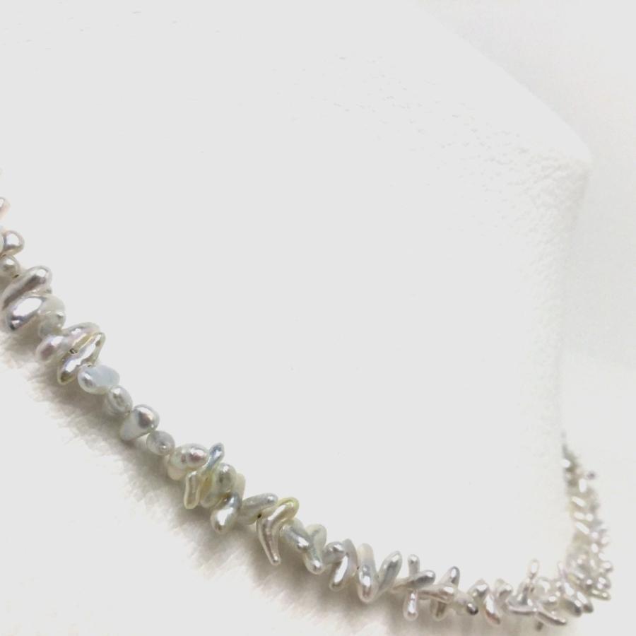 3種類のアコヤ真珠と、あこや芥子パールの、セミロングネックレス