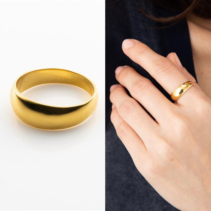 にゃーK24 純金 無地リング 2.93g指輪リング 刻印ありハンドメイド