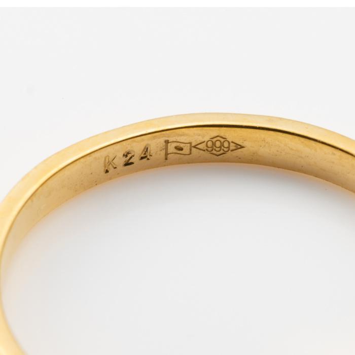 K24 純金 メルトリング 5.42g指輪 リング 刻印あり ハンドメイド K24