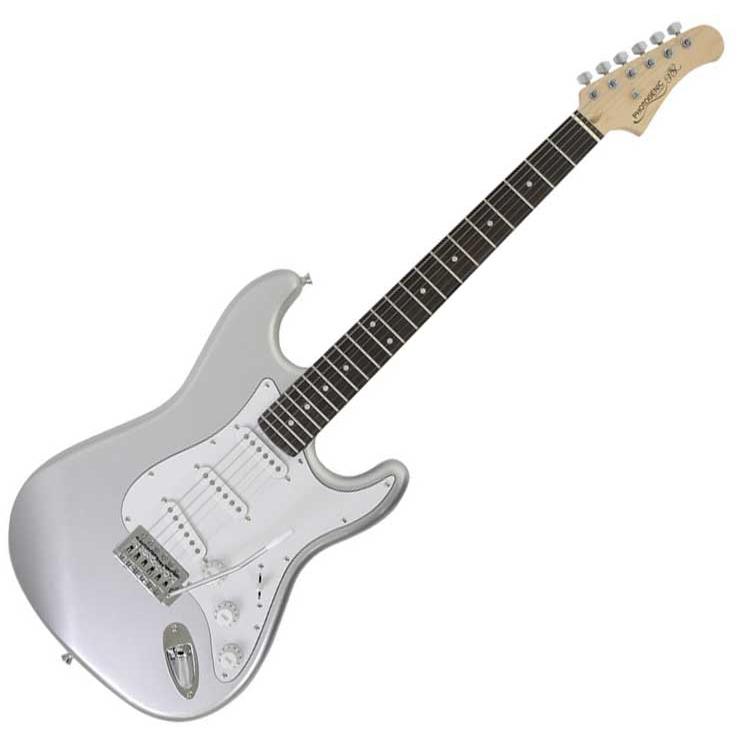 フォトジェニック エレキギター(シルバー) ストラトキャスタータイプ