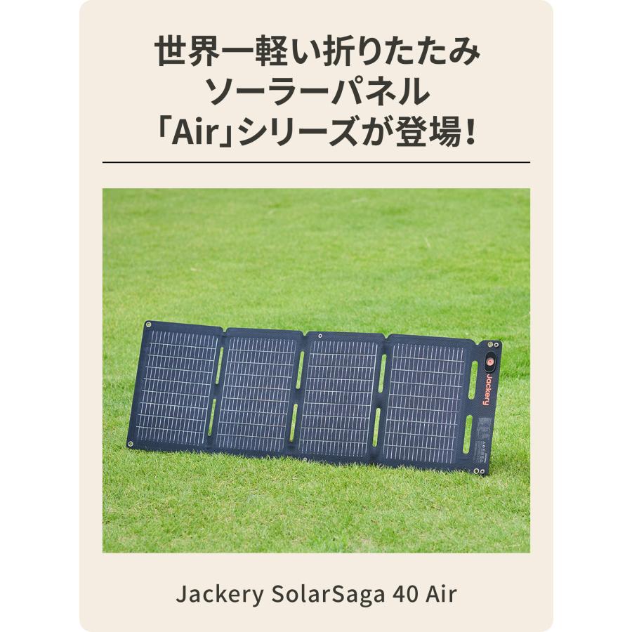 Jackery 【2/7 0:00から 30%OFFクーポン】Jackery SolarSaga 40Air 40W